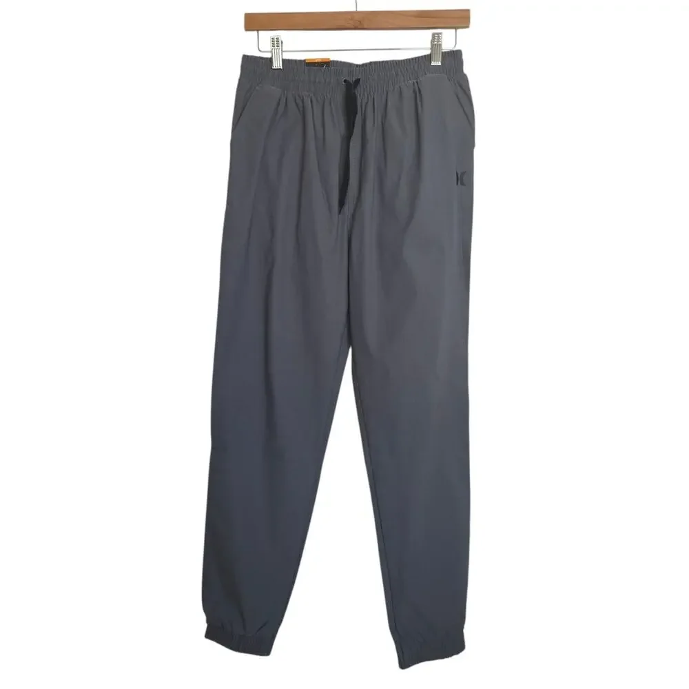 NEW Hurley Youth Boys Sz 18-20 Gray Tapered Fit Jogger Pockets Elastic Waist